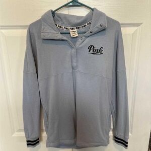 PINK Victoria's Secret Blue Pullover with Black Accents